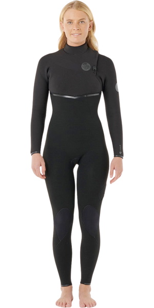 2026 Rip Curl Mujer E-Bomb 3/2mm Zip Free Neopreno 16MWFS - Black